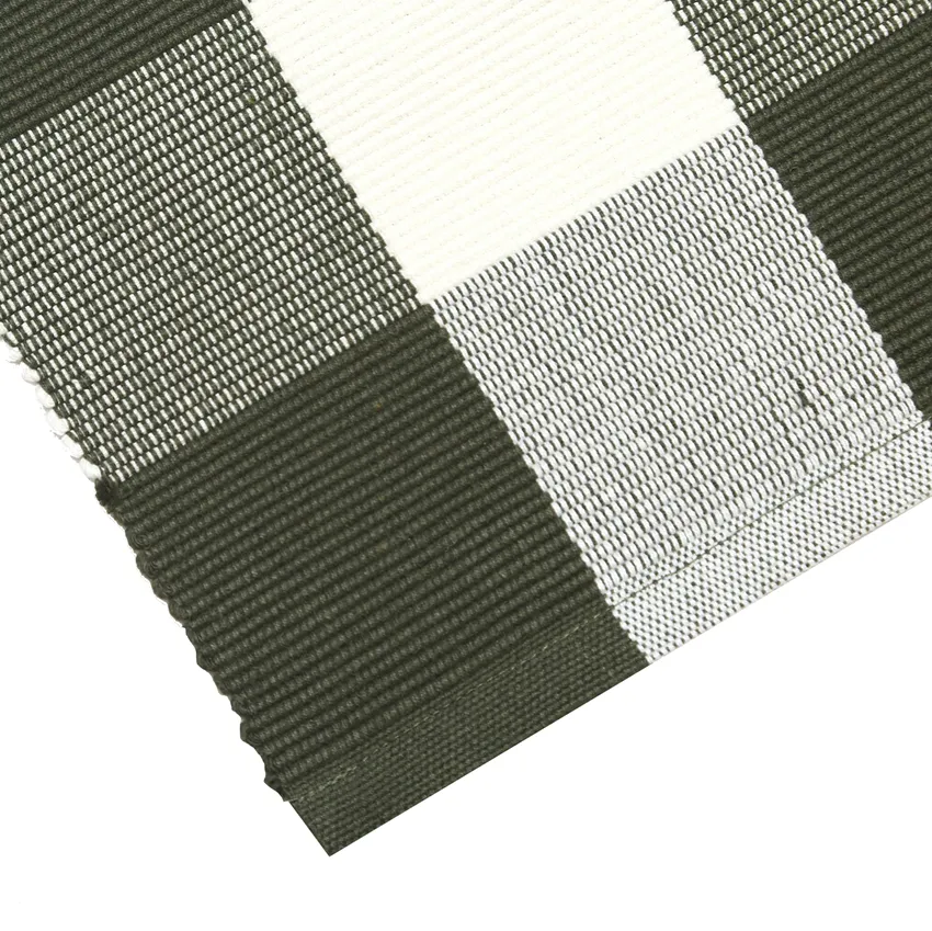 Recycled Table Runner Freya, Olive Green/Beige