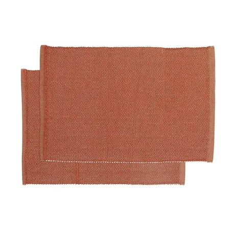 Recycled Placemat 2-pack Kalle, Rust/Beige 