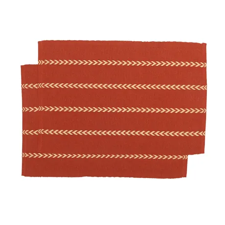 Recycled Placemat 2-pack Måns, Rust/Sand