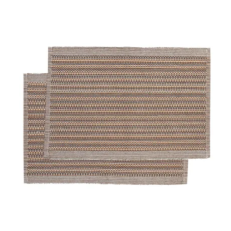 Recycled Placemat 2-pack Gerda, Brown Multi