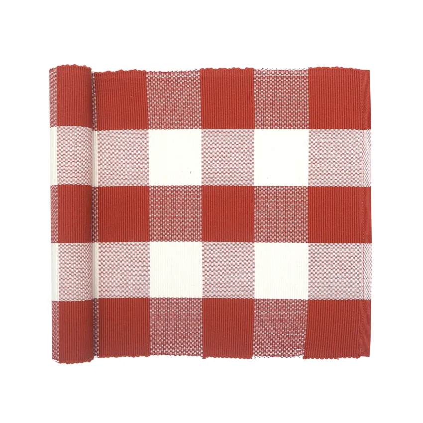 Recycled Table Runner Freya, Rust/Beige