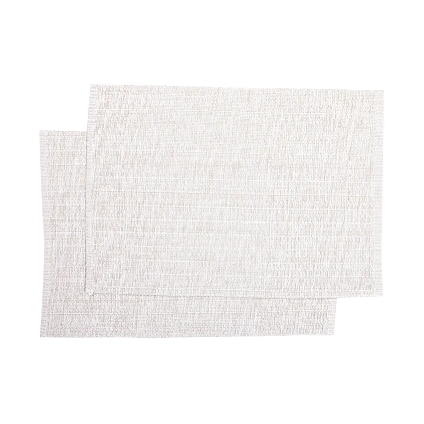 Återvunnen Tablett 2-pack Sandra, Linne/Beige/Vit